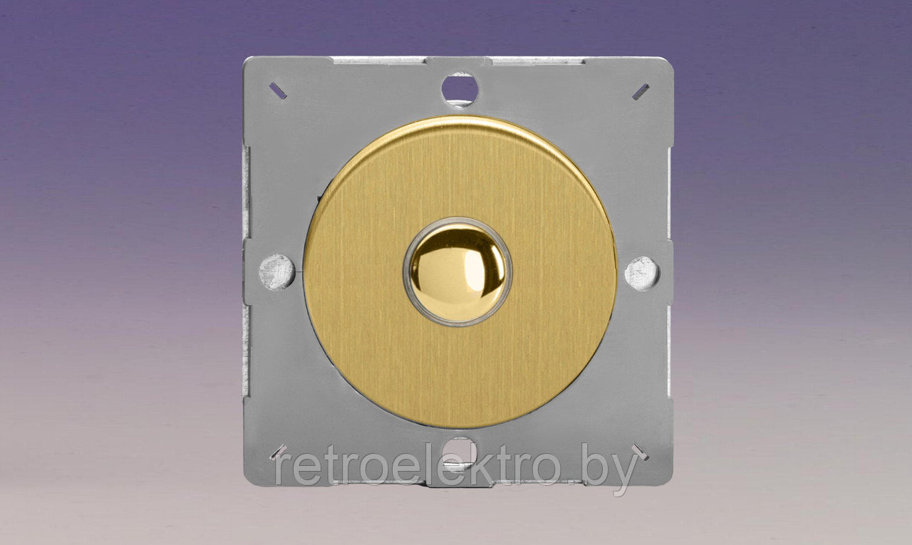 Механизм кнопки 6А в сброе (импульсная), Brushed Brass (матовая латунь) - фото 1 - id-p158743131