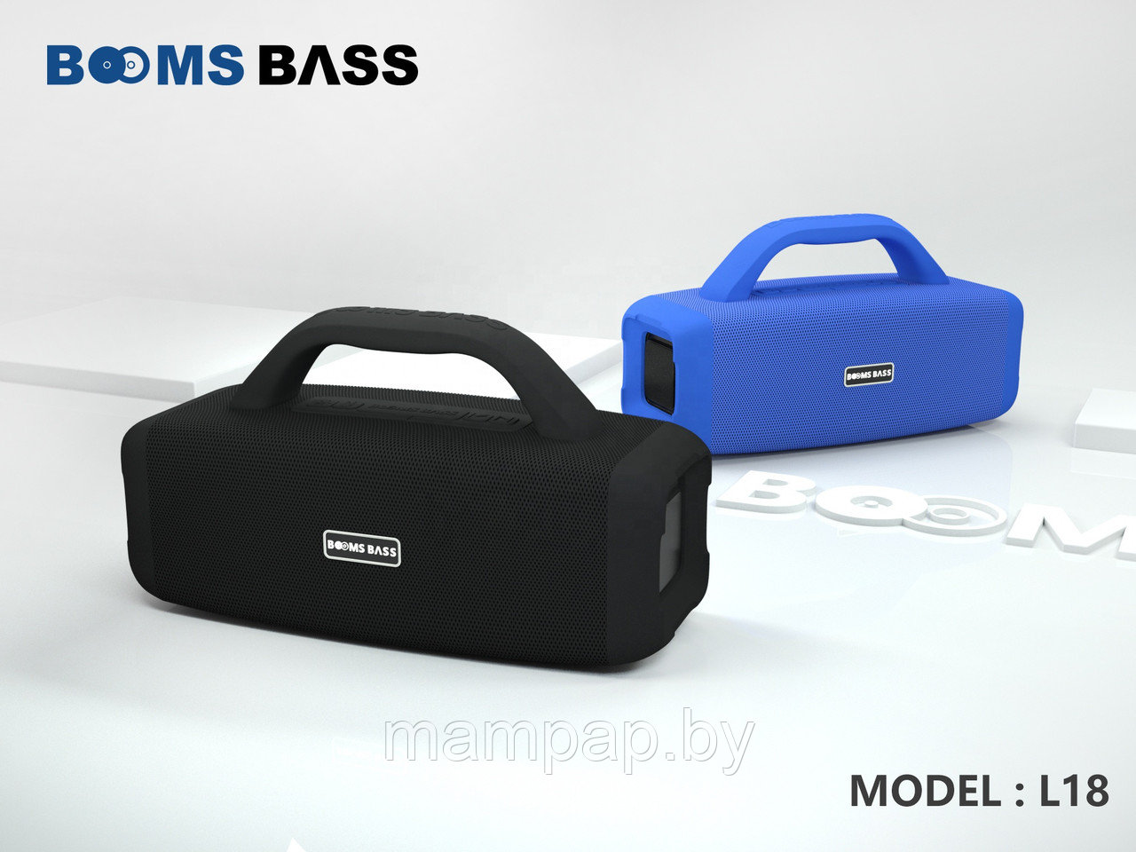 Беспроводная портативная bluetooth (блютус) колонка Booms Bass L18 / Чёрный
