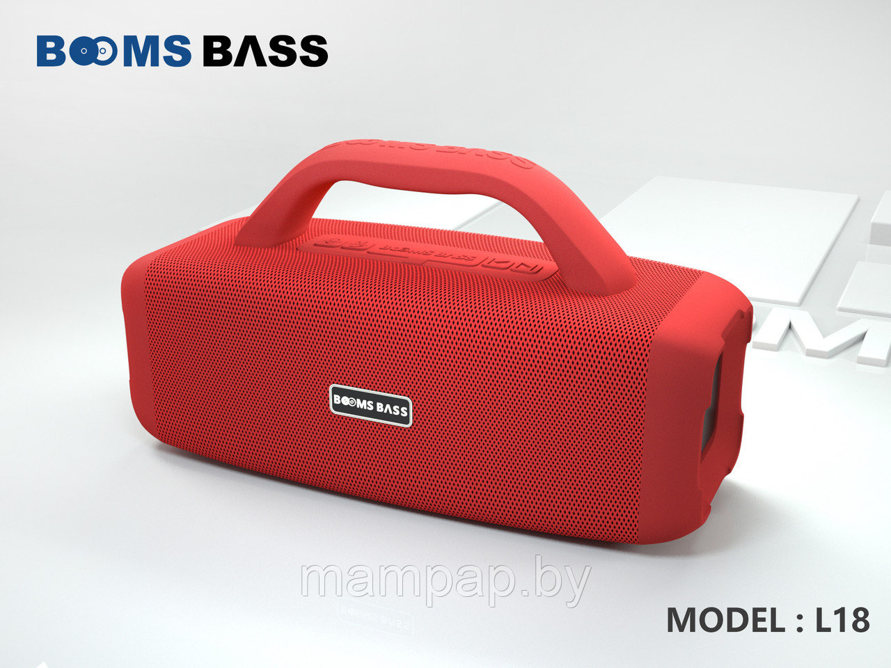 Беспроводная портативная bluetooth (блютус) колонка Booms Bass L18 /Красный