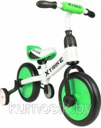 Велосипед беговел трансформер детский X TRIKE 2 в 1 (арт.3940002B) зеленый - фото 1 - id-p158764673