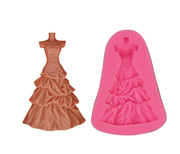 Молд (форма) силиконовый  " Свадебное платье " для различных материалов.