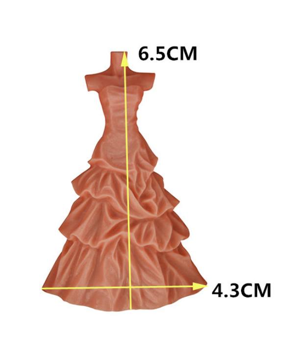 Молд (форма) силиконовый " Свадебное платье " для различных материалов. - фото 2 - id-p158755494