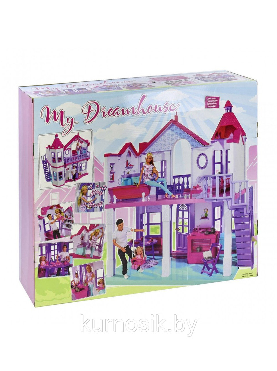 Домик для кукол "My Dreamhause" 2 этажа с аксессуарами, высота домика 84 см 6991 - фото 7 - id-p158764803