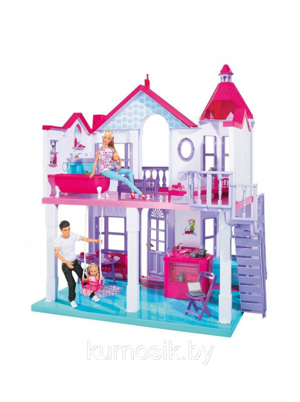Домик для кукол "My Dreamhause" 2 этажа с аксессуарами, высота домика 84 см 6991 - фото 8 - id-p158764803