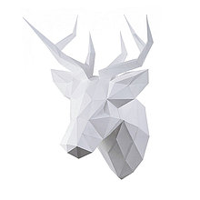 Олень Петрович (белый). 3D конструктор - оригами из картона