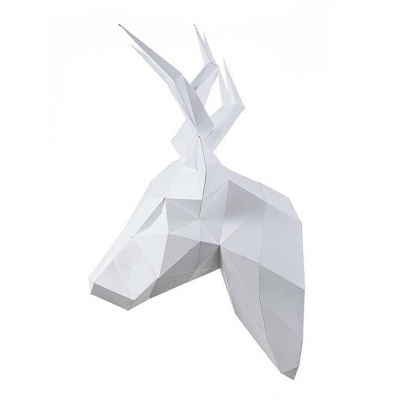 Олень Петрович (белый). 3D конструктор - оригами из картона - фото 3 - id-p158767327