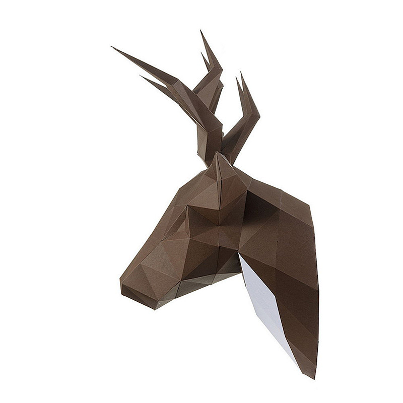 Олень Петрович (шоколадный). 3D конструктор - оригами из картона - фото 3 - id-p158767328