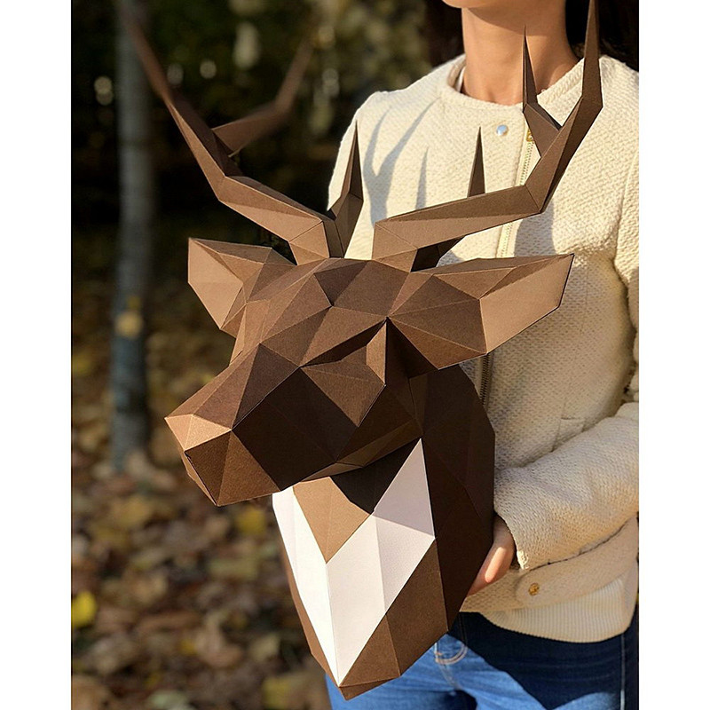 Олень Петрович (шоколадный). 3D конструктор - оригами из картона - фото 4 - id-p158767328