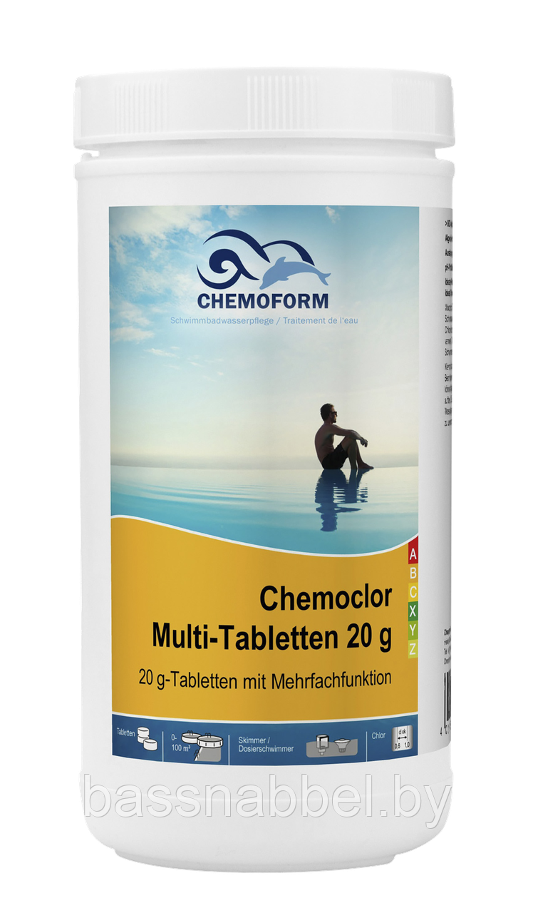 Химия для бассейна CHEMOFORM All-in-one Мульти-таблетки 20 г 1 кг, Германия