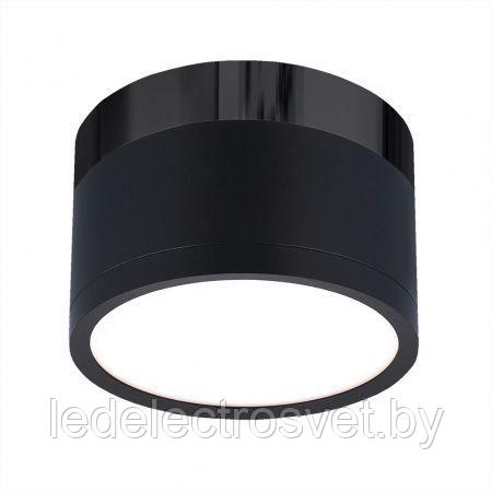Накладной потолочный светодиодный светильник DLR029 10W 4200K черный матовый/черный хром - фото 1 - id-p158741400
