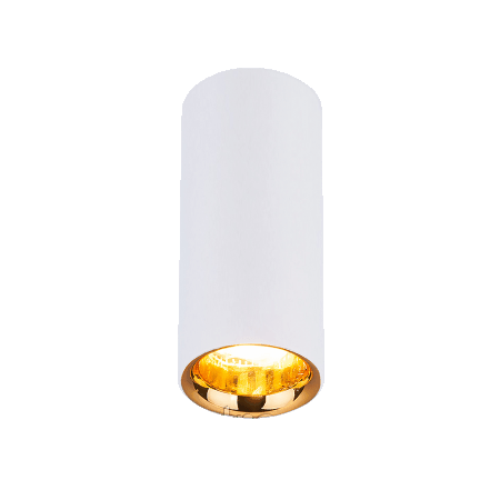 Накладной потолочный светодиодный светильник DLR030 12W 4200K белый матовый/золото