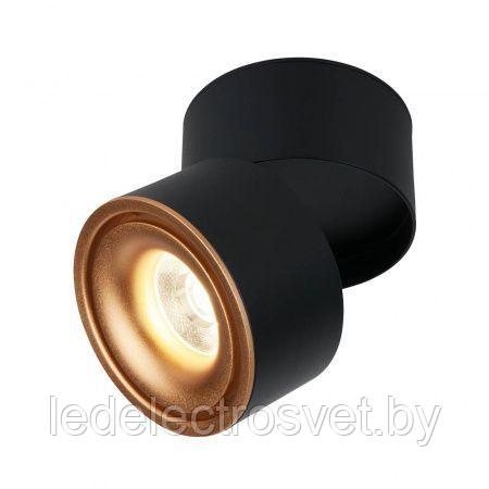 Накладной светодиодный светильник DLR031 15W 4200K 3100 черный матовый/золото - фото 1 - id-p158741407