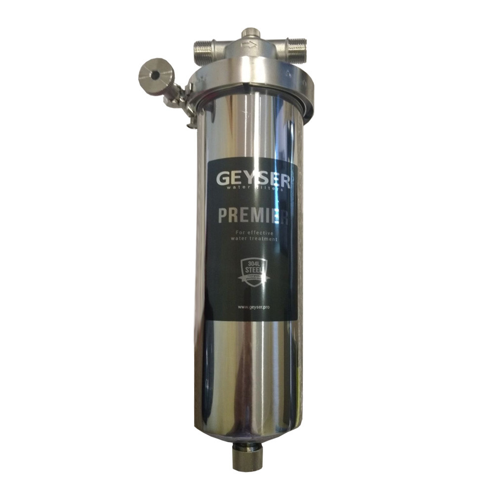 Магистральный фильтр для очистки горячей воды 1/2" Гейзер-Премьер 10SL без картриджа - фото 1 - id-p144574765
