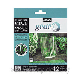 Набор зеркальной фольги Gedeo (зеленая, 12 листов, 14х14см)