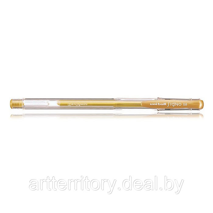 Ручка гелевая SIGNO (0.8 мм) (Золотая) - фото 2 - id-p158813690