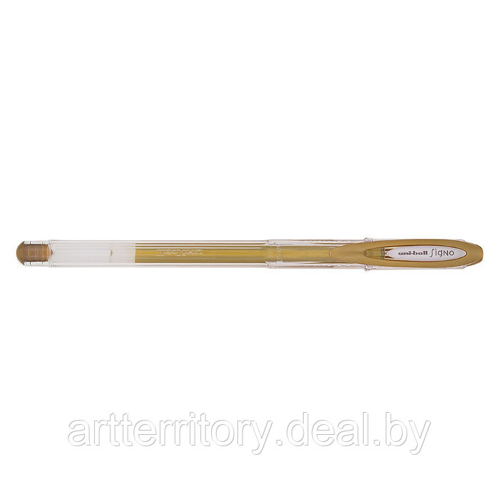 Ручка гелевая SIGNO NOBLE METAL (0,8 мм) (Золотая) - фото 2 - id-p158813691