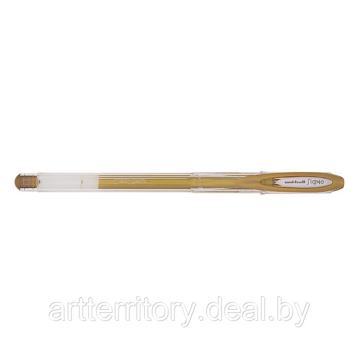 Ручка гелевая SIGNO NOBLE METAL (0,8 мм) (Золотая)