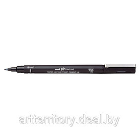 Ручка-лайнер UNI-PIN кисть (черная)