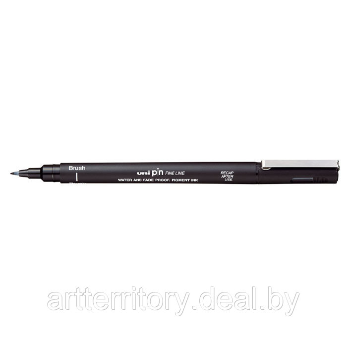 Ручка-лайнер UNI-PIN кисть (черная) - фото 1 - id-p158813697