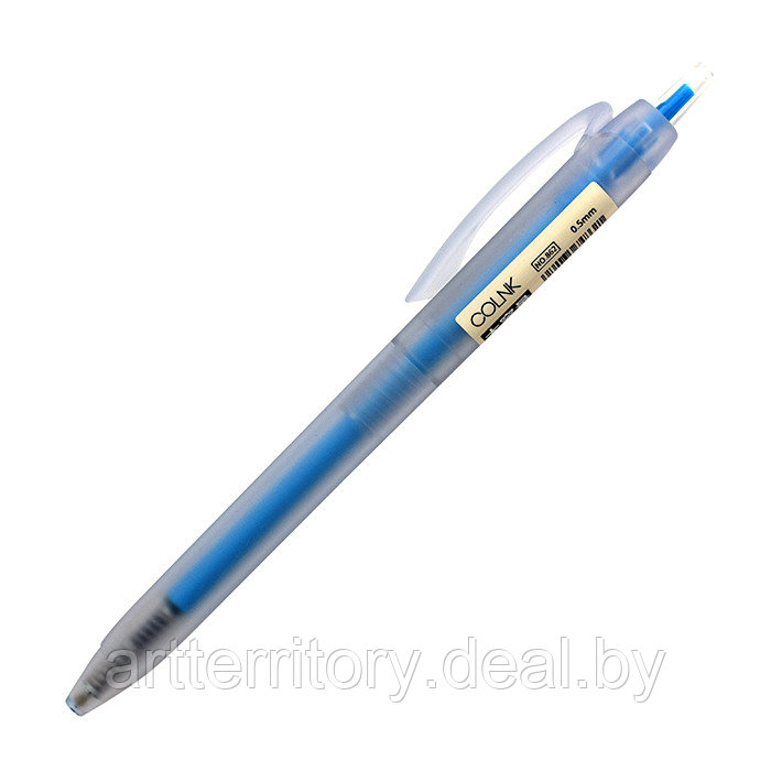Ручка гелевая автоматическая COLNK (862), 0,5 мм (голубая)