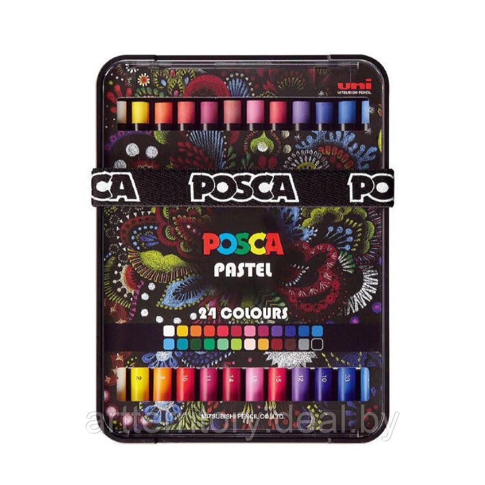 Набор пастелей Mitsubishi Pencil POSCA (24 цвета) - фото 1 - id-p158816768