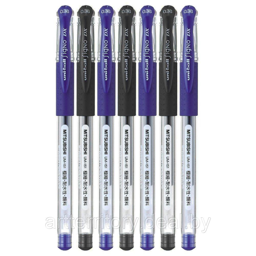Ручка гелевая Mitsubishi Pencil UM-151, 0.38 мм. (синяя) - фото 2 - id-p158816773