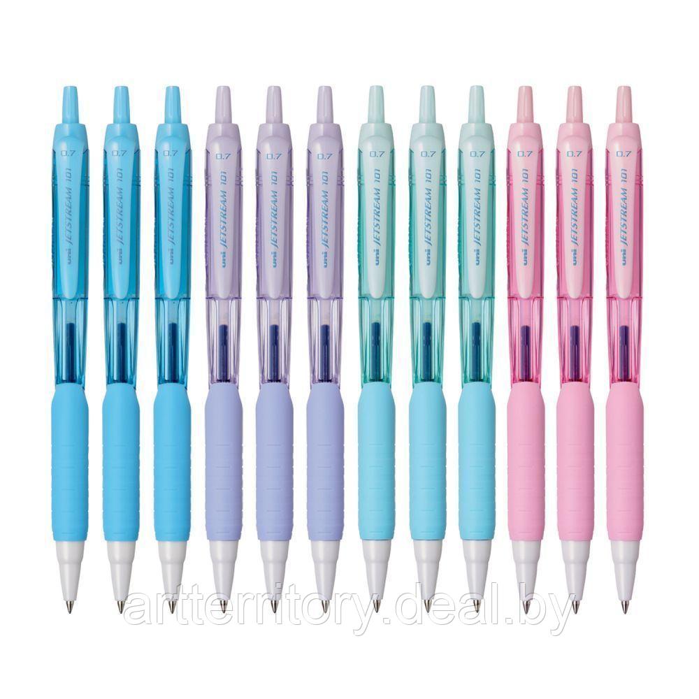 Ручка шариковая автоматическая Mitsubishi Pencil JETSTREAM 101FL, 0.7 мм. (AQUA BLUE) - фото 2 - id-p158816776