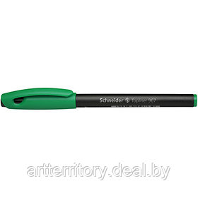 Ручка капиллярная Schneider Topliner 967 (фетровый наконечник, 0,4 мм)  (зеленая)