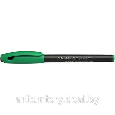 Ручка капиллярная Schneider Topliner 967 (фетровый наконечник, 0,4 мм) (зеленая) - фото 1 - id-p158813777