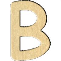 Заготовка деревянная "Буква B (английская)" 2х3 см