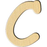 Заготовка деревянная "Буква C (английская)" 2,3х3 см