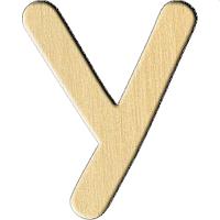 Заготовка деревянная "Буква Y (английская)" 2,6х3 см