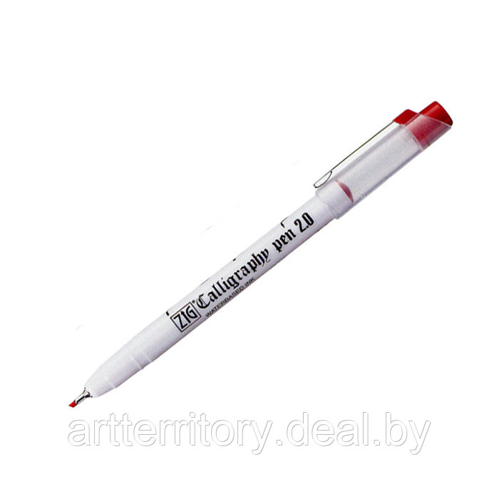 Ручка капиллярная для каллиграфии "ZIG CALLIGRAPHY PEN", перо 2мм (зеленый) - фото 1 - id-p158813931