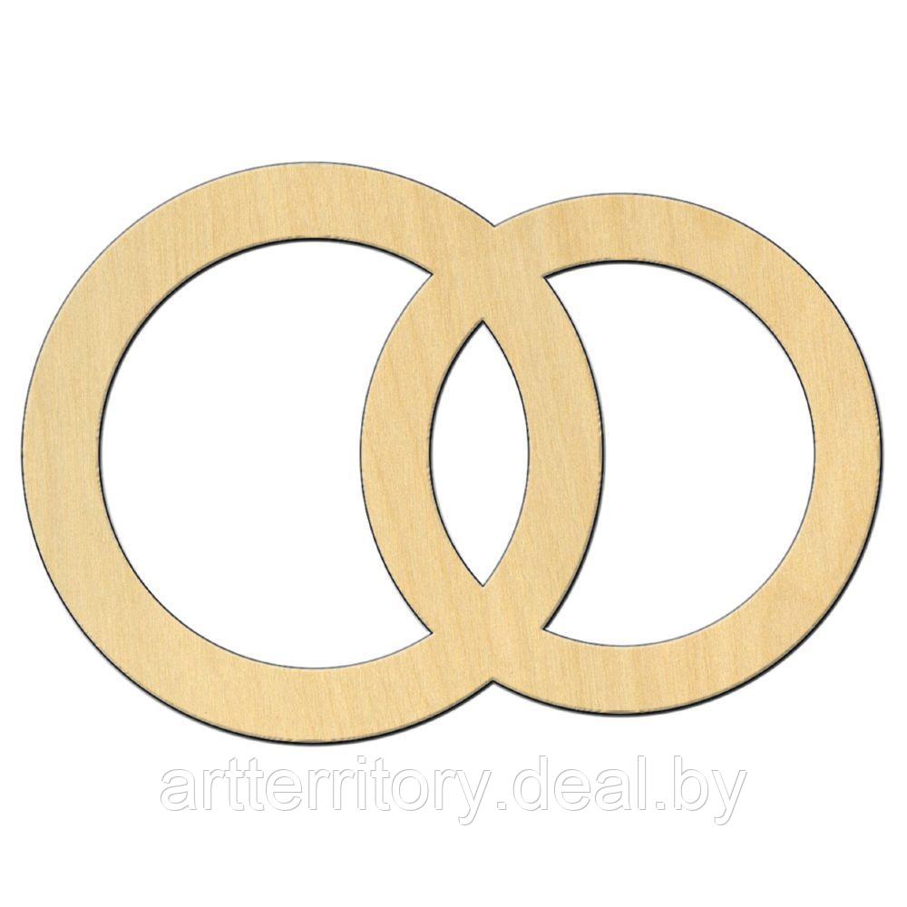Заготовка деревянная "Два кольца" 9,5х6,4 см - фото 1 - id-p158814969