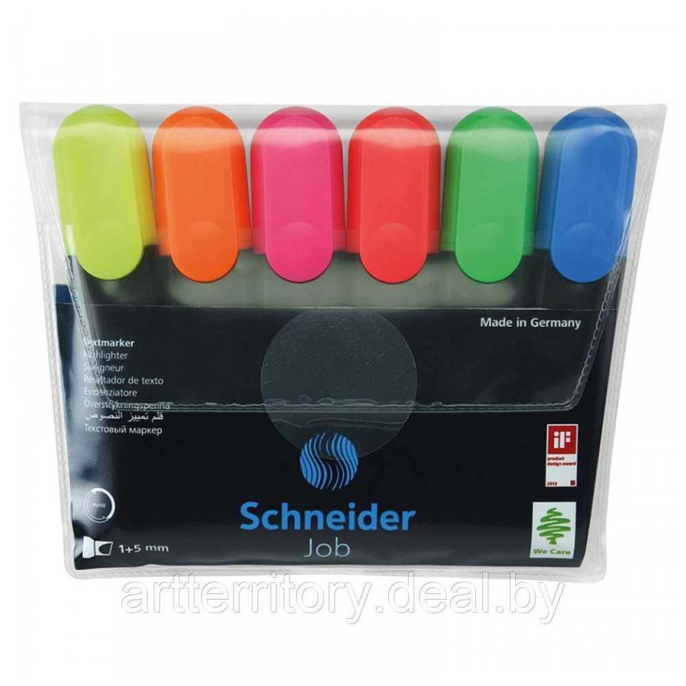 Набор текстовых маркеров Schneider JOB (6 штук) - фото 1 - id-p158817175