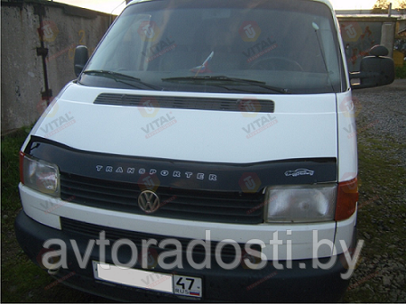 Дефлектор капота для Volkswagen T4 (1990-2003) "прямые фары" / Фольксваген Т4 [VW 19] VT52 - фото 2 - id-p75800449