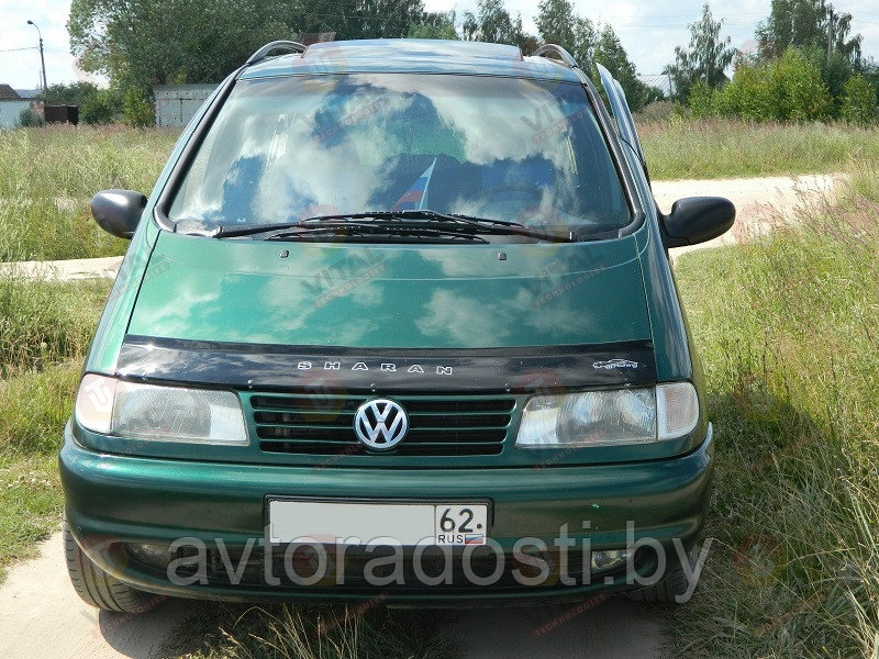 Дефлектор капота для Volkswagen Sharan (1995-2000) / Фольксваген Шаран [VW17] VT52 - фото 2 - id-p75800447