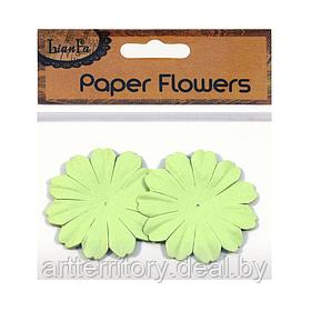 Цветы декоративные бумажные, набор 9 штук (зеленые)