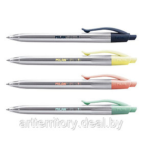 Ручка шариковая "MILAN P1 Silver" (синяя)