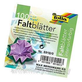 Набор цветной бумаги Folia 70гр/м2, 10 цветов, 100 листов, диаметр 18см