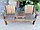 Скамья садовая и банная из массива сосны со столиком "Дуэт", фото 3
