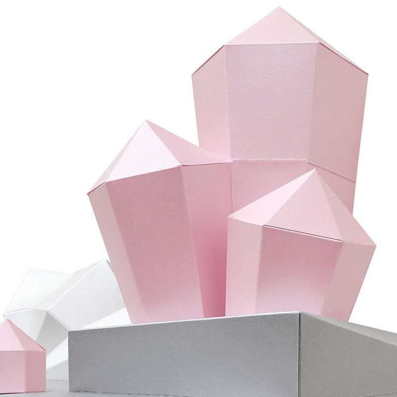 Остров с кристаллами (розовый). 3D конструктор - оригами из картона - фото 6 - id-p158829297