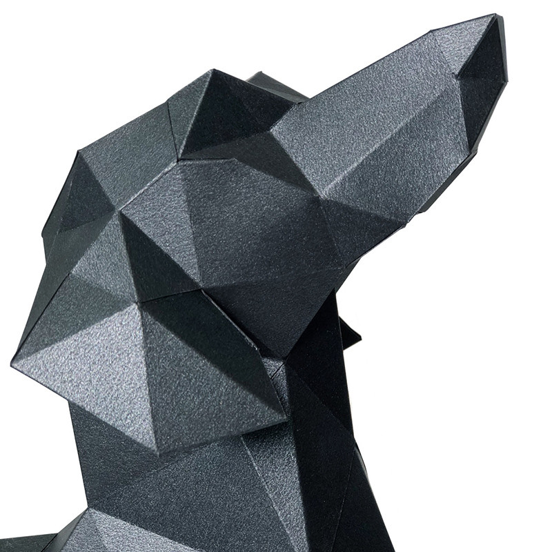 Такса Алекс (черная). 3D конструктор - оригами из картона - фото 5 - id-p158829307