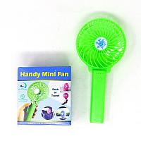 Ручной Вентилятор Handy Mini Fan Настольный Аккумуляторный. Зеленый