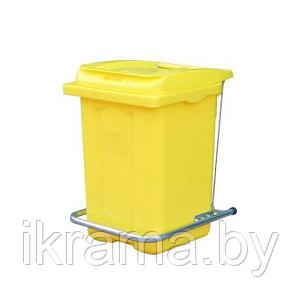 Мусорный контейнер 60 литров, желтый