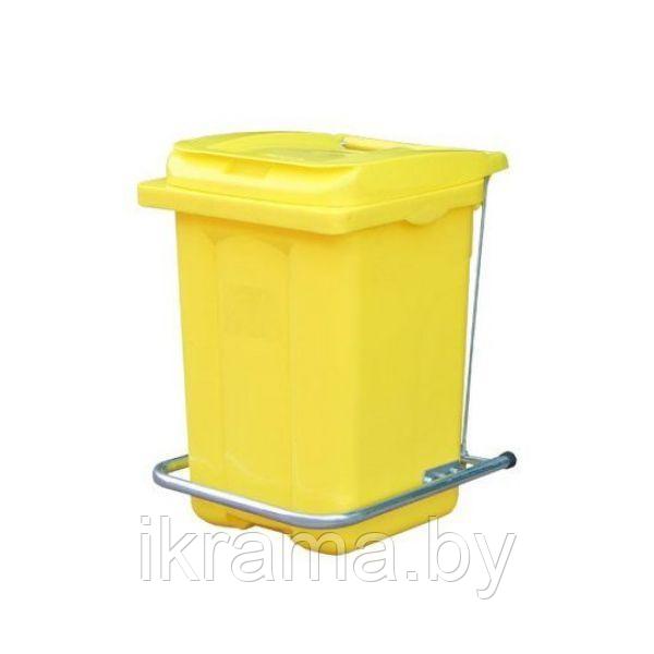 Мусорный контейнер 60 литров, желтый - фото 1 - id-p158830135