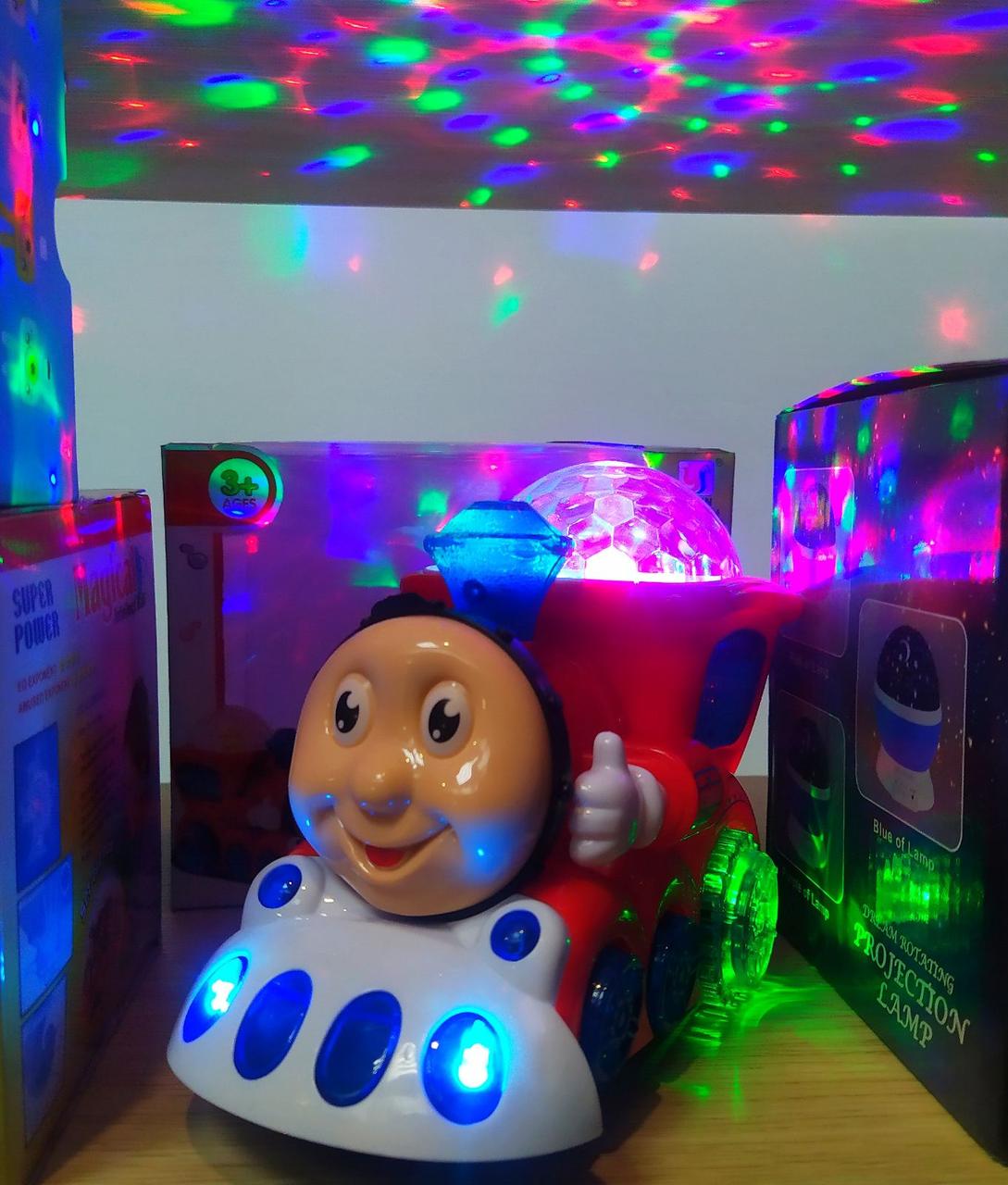 Музыкальная игрушка Паровозик Томас с проектором (свет и звук) - фото 3 - id-p91380177