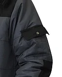 Куртка зимняя 5501 серая с черным, фото 3