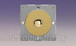 Кнопка выключатель/переключатель 6А в сборе, Brushed Brass (матовая латунь)