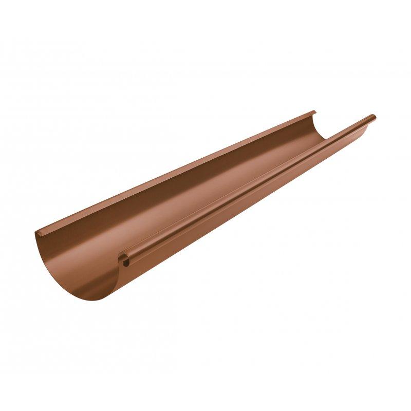 Желоб водосточный KJG D 125 мм., Медно-коричневый, сталь, длина 4.0 метра - фото 1 - id-p158896995